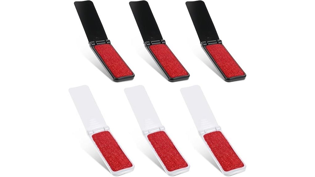 Travel Laundry Brushes Tiny but Effective for Travelers 9 foldable 6 piece lint brushes