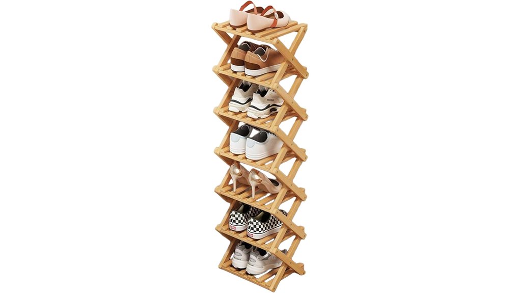 Foldable Shoe Racks for Long Stays (Air-Out Shoes) - Fresh Feet 11 foldable 7 layer shoe organizer