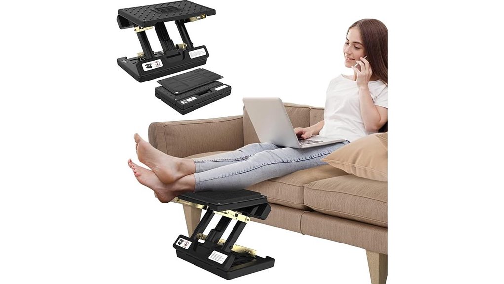 Top Under‑Desk Footrest (Folding) That's Perfect for Home Offices 6 foldable adjustable massage footrest