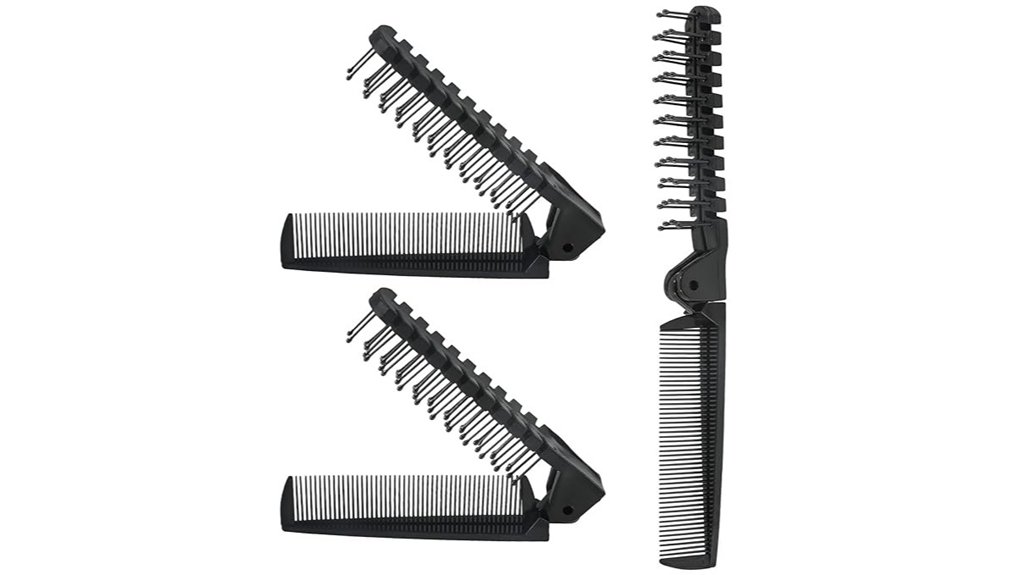 Foldable Travel Combs/Brushes That Won’t Snag Hair 1 foldable anti static travel combs