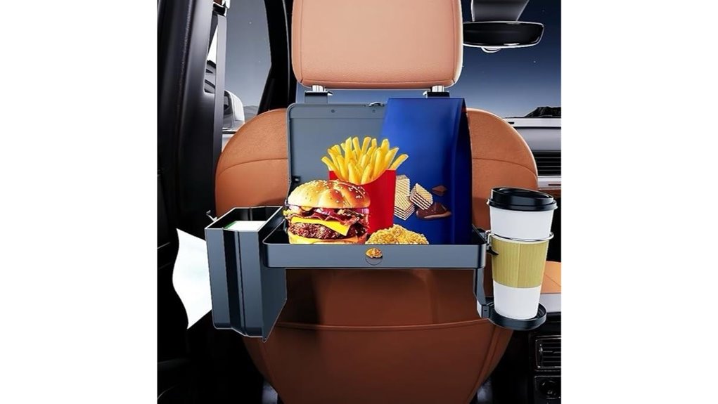 Must-Have Wipe-Clean Backseat Snack Trays for Family Travel 4 foldable backseat tray table