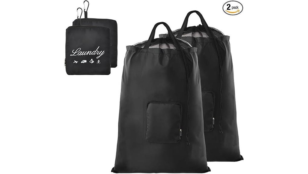 foldable black travel laundry