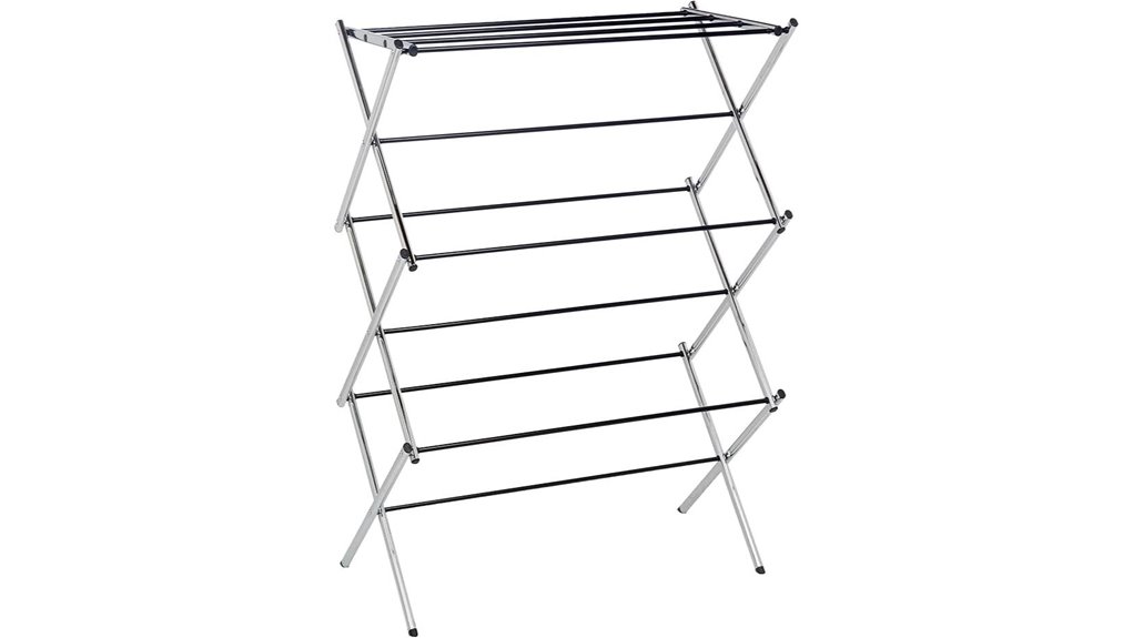 foldable chrome laundry rack