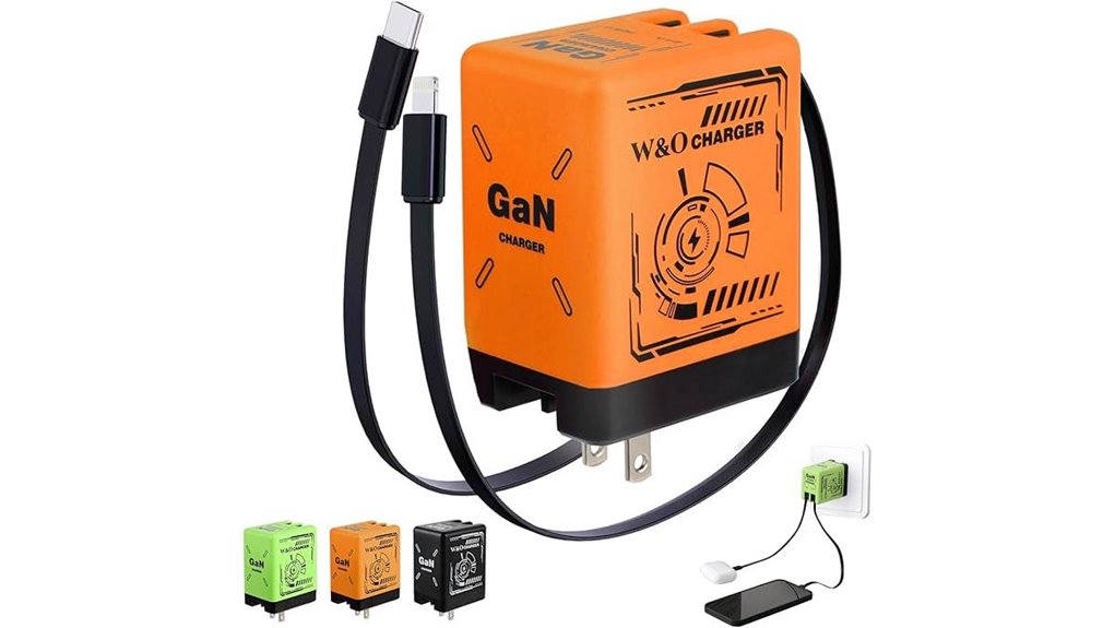 Best GaN Chargers With Retractable Plug (Compact) For Travel 4 foldable gan 2 in 1 charger