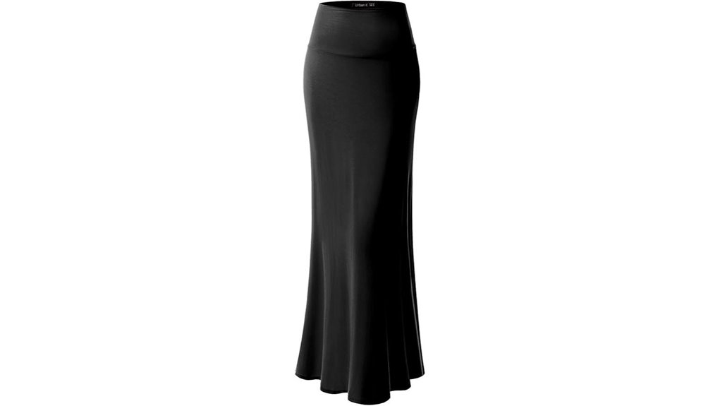 foldable high waist maxi skirts