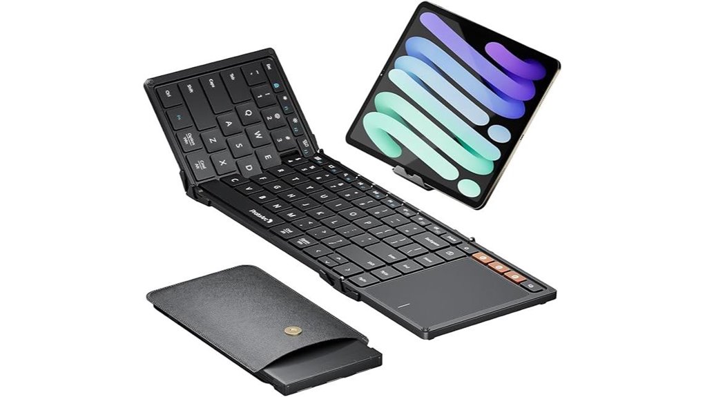 The Travel Keyboard + Trackpad Combo (Compact) That Sticks 2 foldable keyboard with touchpad