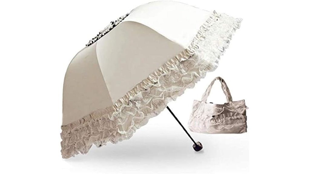 foldable lace parasol umbrella