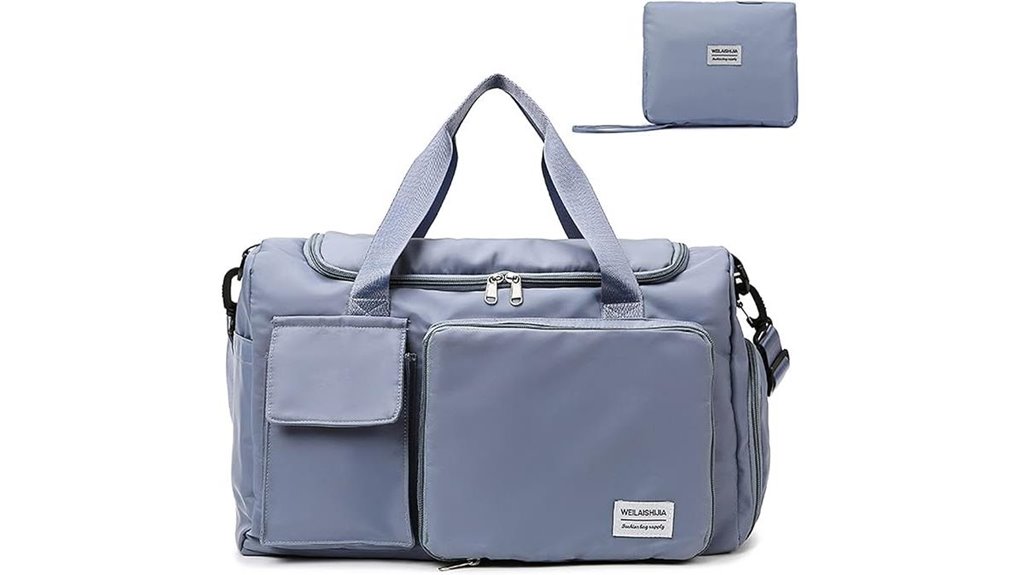 Best Foldable Travel Duffels With End Shoe Pockets 10 foldable large wet pocket gymbag