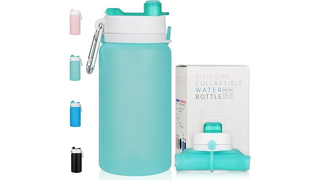 foldable leak proof silicone bottle