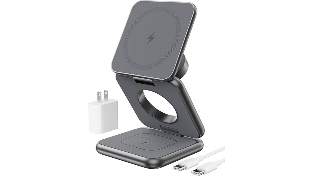 foldable magnetic 3 in 1 charger