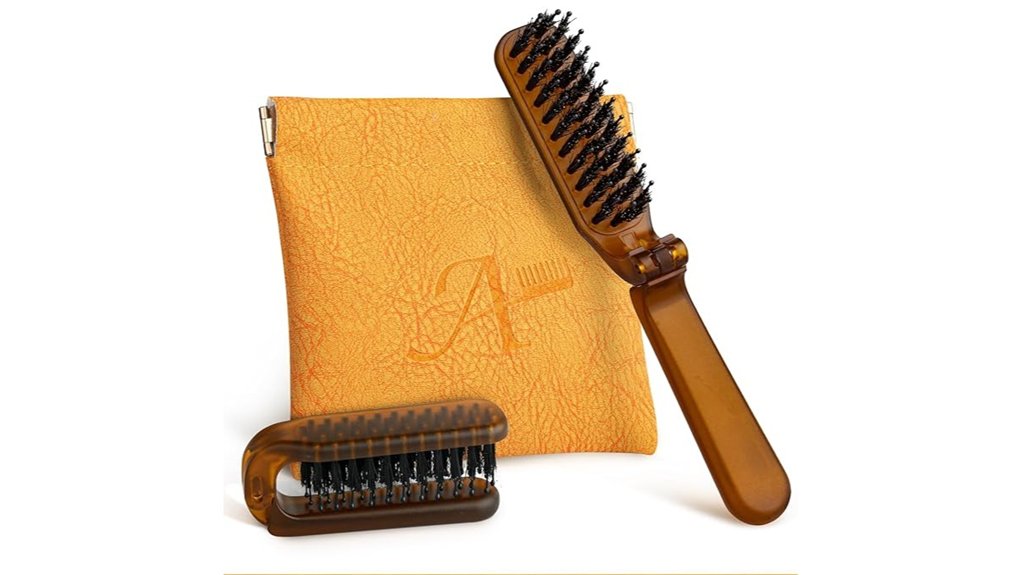 Travel Hairbrushes for Thick Hair: Compact Picks That Work 7 foldable mini boar brush