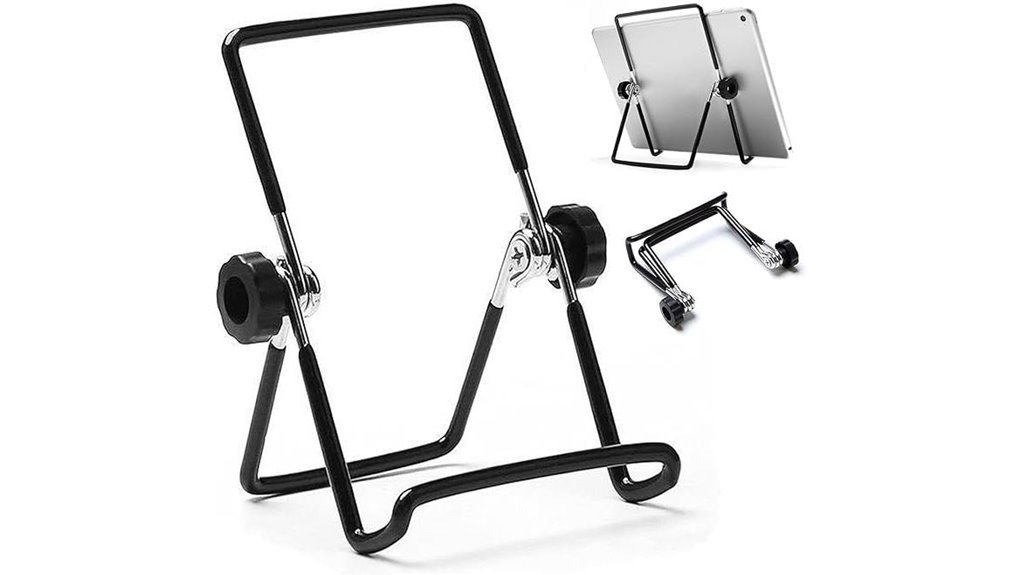 Foldable Tablet Stand (Tray-Table Friendly) for Work & Travel 10 foldable non slip tablet stand