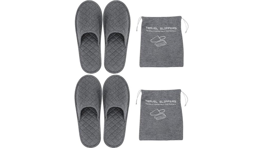 Travel Slippers with Washable Soles Loved by Hotel Guests 11 foldable non slip travel slippers