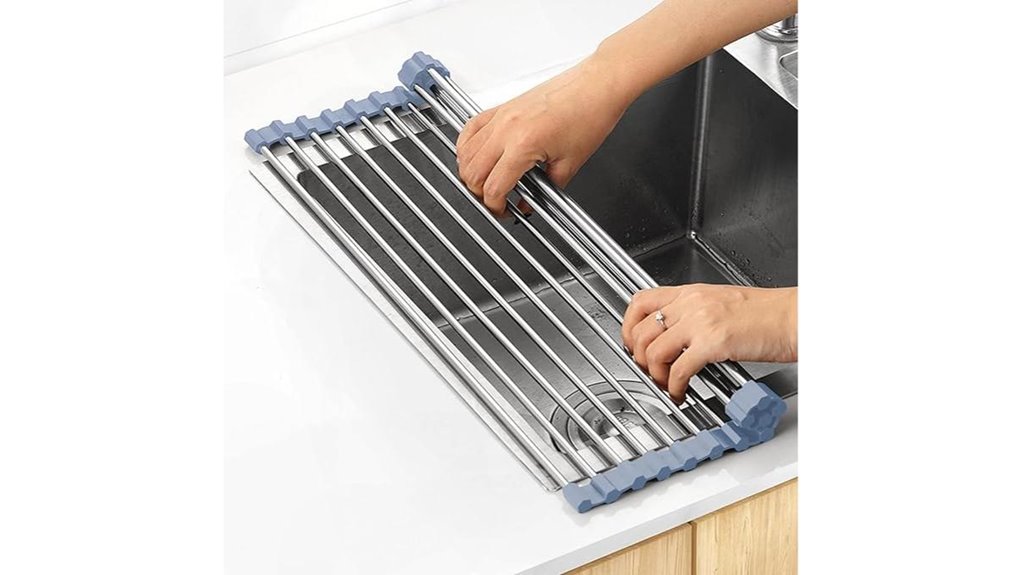 Over-sink drying rack (roll-up) the Ultimate Counter Saver 2 foldable over sink dish rack