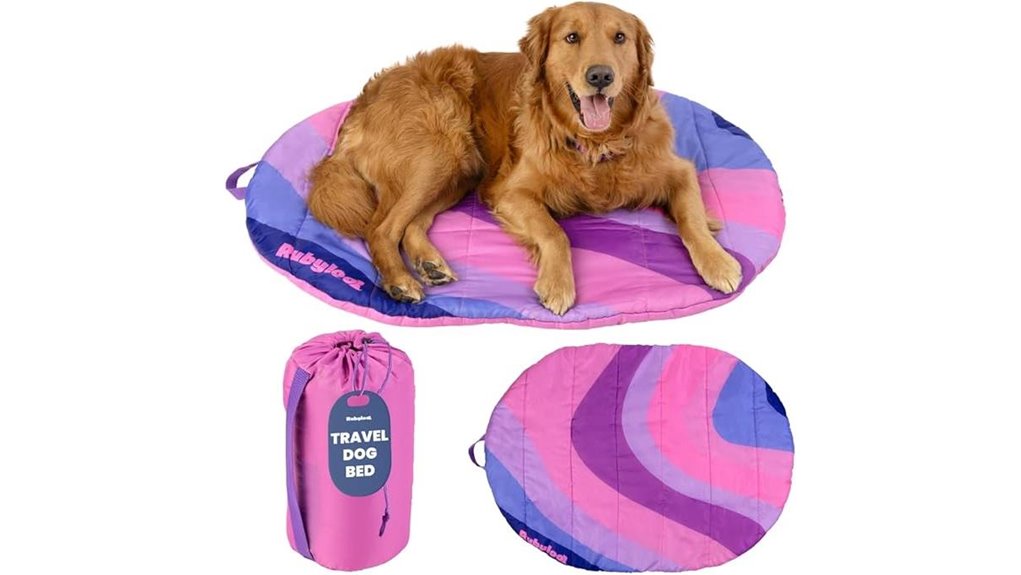 foldable pink travel bed