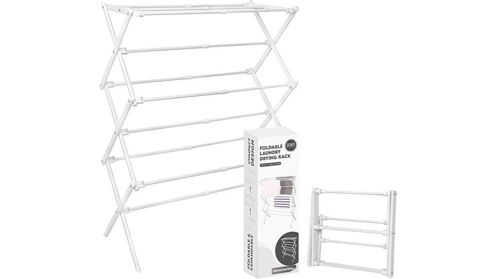 Best Fold-Flat Drying Racks for Compact Travel Apartments 13 foldable portable white rack