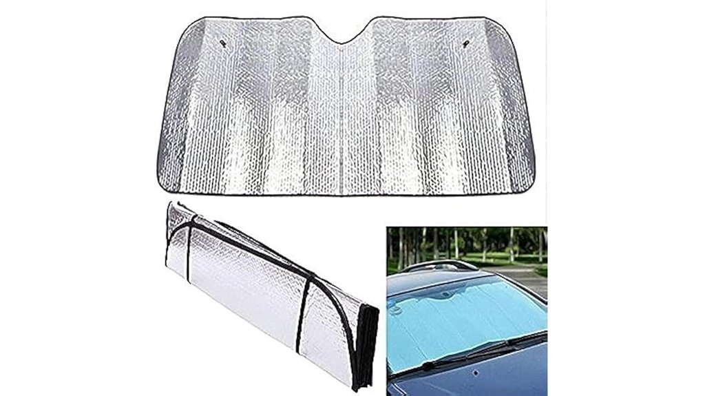 foldable reflective car visor