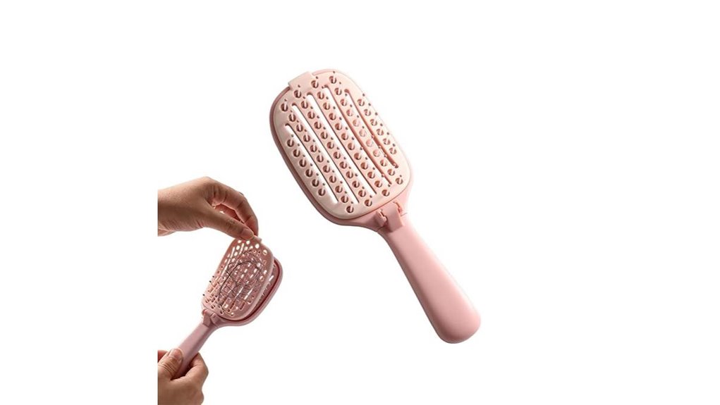 Best Foldable Travel Hairbrush (Vented) to Tame Your Locks 7 foldable self cleaning hairbrush pad