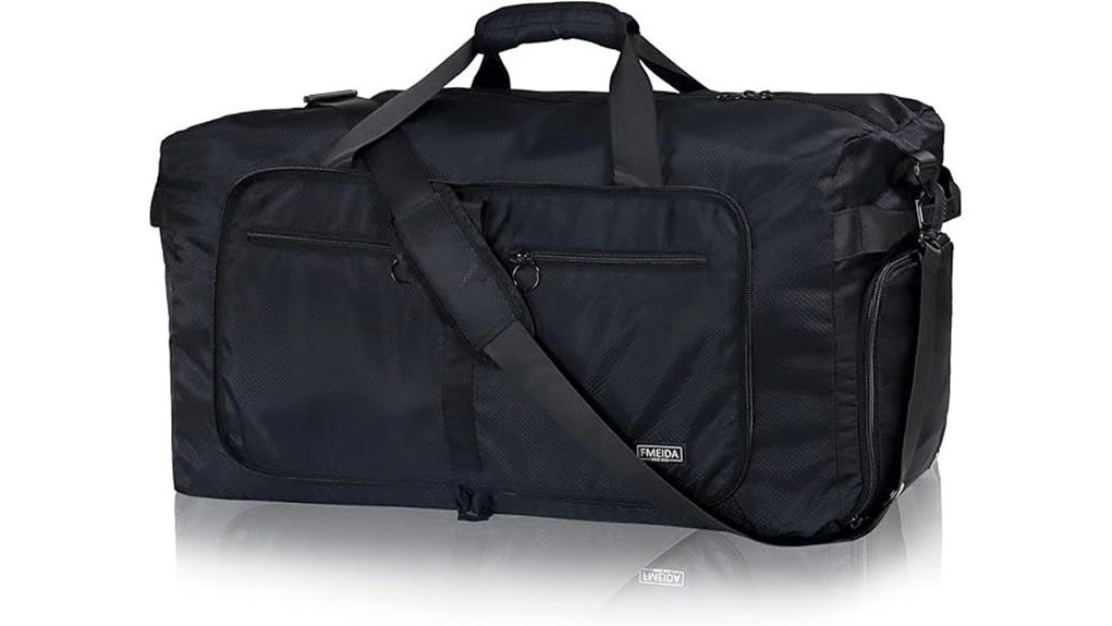 Best Foldable Travel Duffels With End Shoe Pockets 1 foldable shoe compartment water resistant duffle