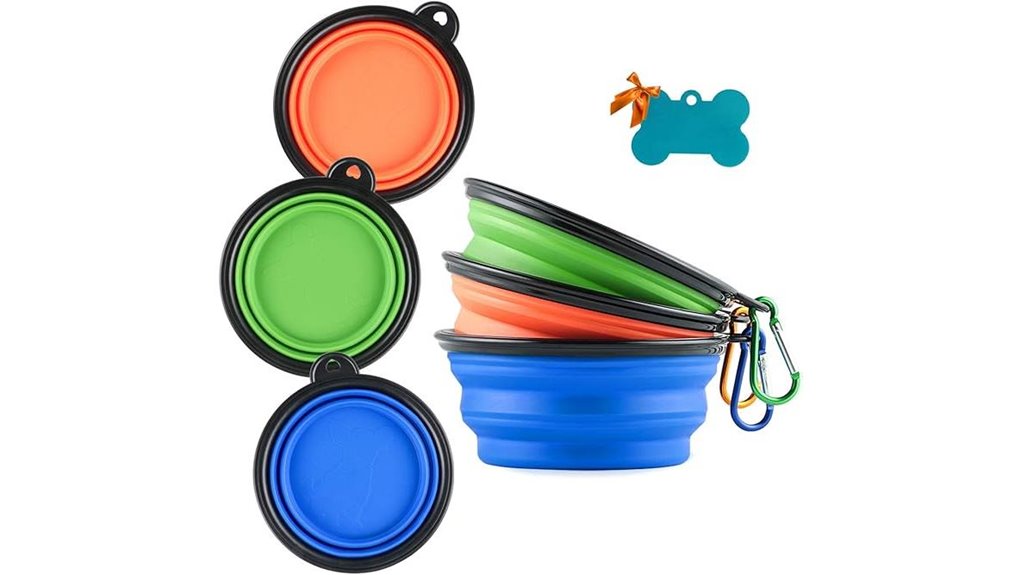 foldable silicone dog cat bowl