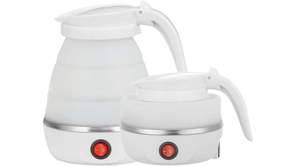 foldable silicone kettle corded