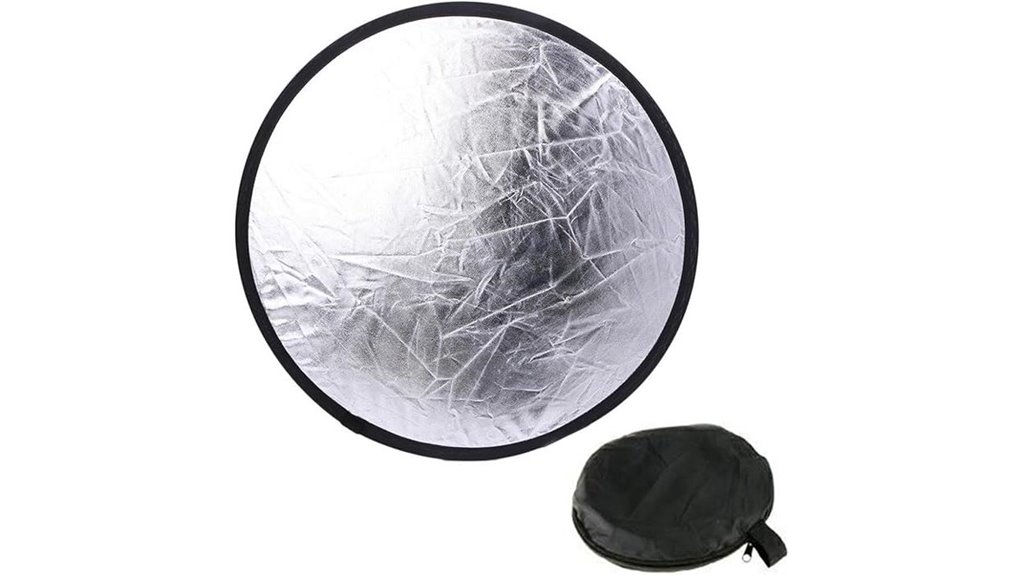 foldable silver 12 inch 2 in 1 reflector