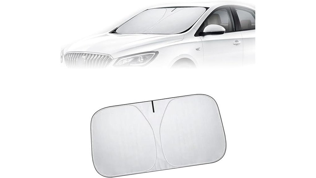 foldable silver car shade