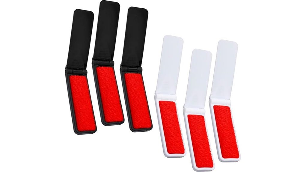 foldable six piece black white lint