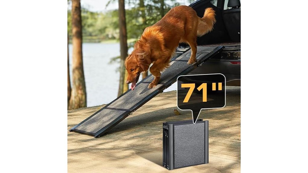 Foldable Pet Ramps for Car Travel Keep Your Furry Friend Safe 13 foldable suv truck ramp