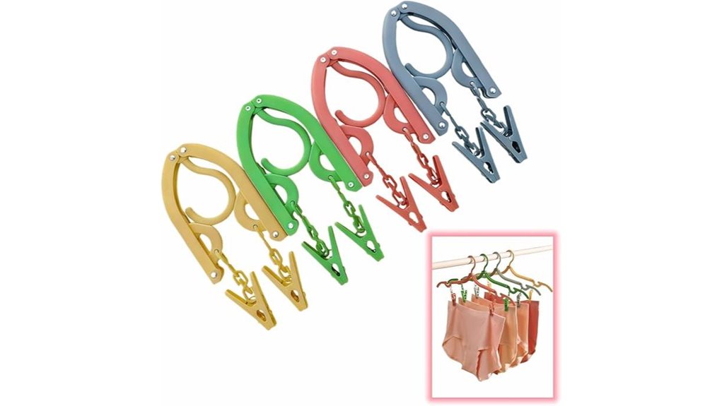 Best Compact, Strong, Useful Travel Hangers 4 foldable travel hangers non slip