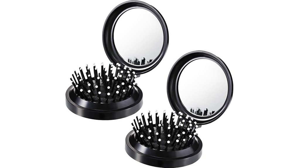 Foldable Travel Combs/Brushes That Won’t Snag Hair 10 foldable travel mirror brushes