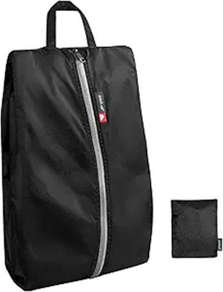 Travel Shoe Bags Keep Dirty Sneakers Odor-Free & Waterproof 12 foldable water resistant dual pocket bag