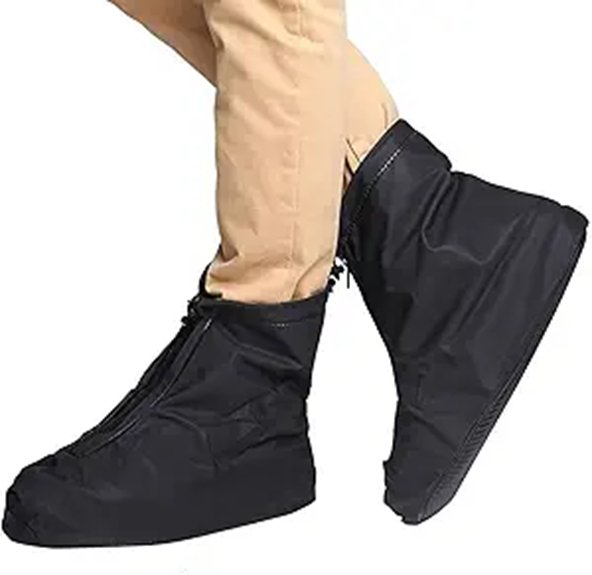 Travel shoe covers for slush that stay compact, grippy & dry 11 foldable waterproof slip proof covers