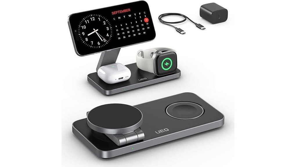 Best 3-in-1 travel wireless charger (phone/watch/earbuds) 7 foldable wireless 3 in 1 charger