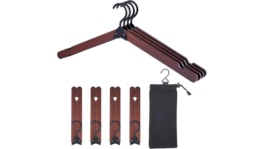 Travel Hangers That Don’t Snap (Strong foldables) – Must-Have 6 foldable wooden travel hangers