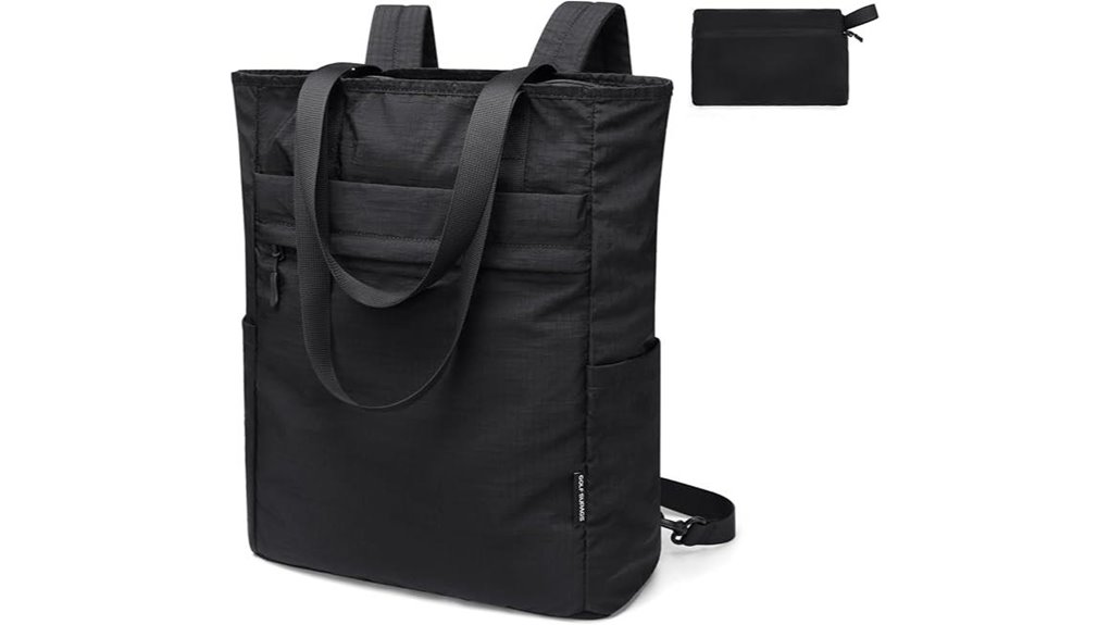 Versatile Convertible Backpack Totes (2-in-1 Carry) That Double 11 foldaway nylon city pack