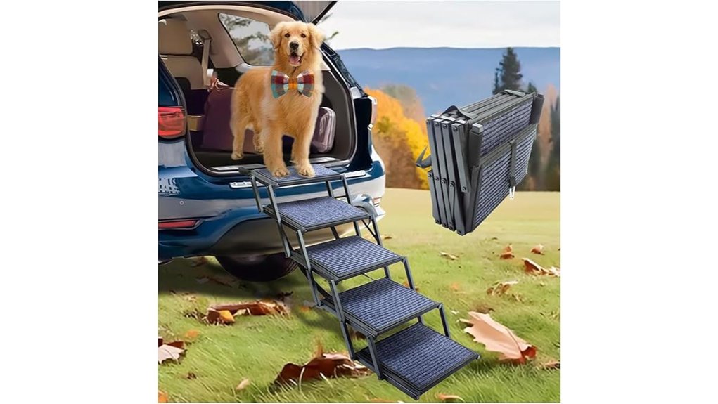 Foldable Pet Ramps for Car Travel Keep Your Furry Friend Safe 7 folding dog ramp 250lbs