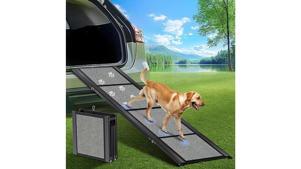 Foldable Pet Ramps for Car Travel Keep Your Furry Friend Safe 4 folding dog ramp 250lbs