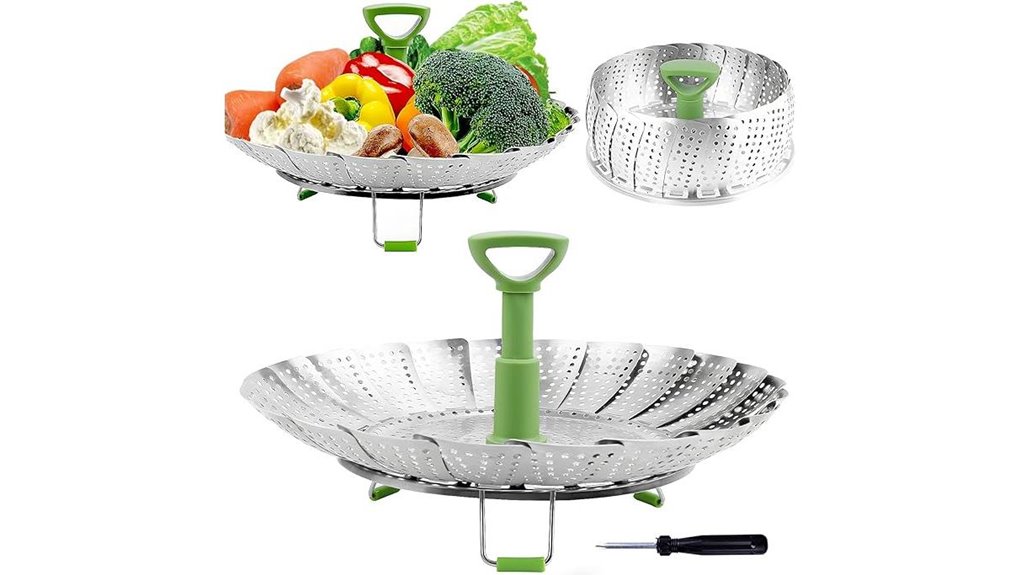 The Best Steamer Insert Baskets That Keep Food Fresh 3 folding expandable steamer basket