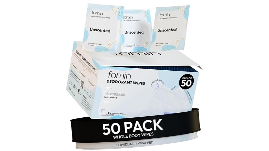 fomin 50 count unscented wipes