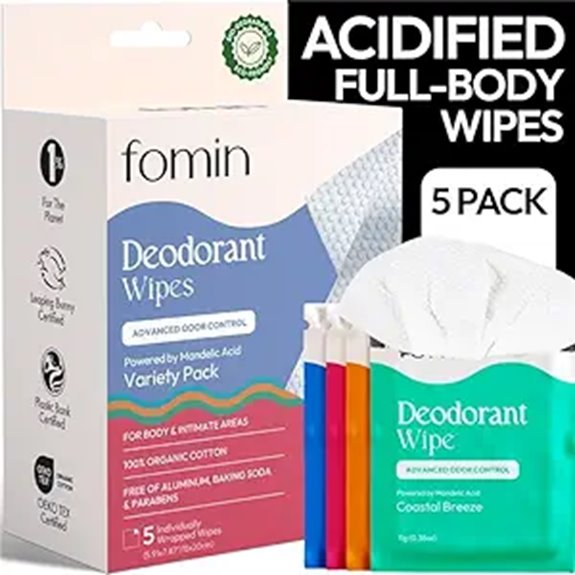 fomin travel deodorant wipes