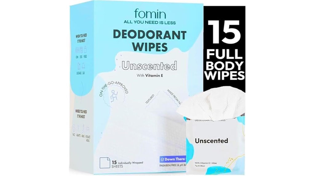 fomin unscented deodorant wipes