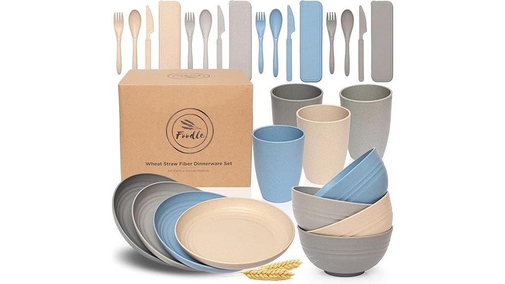 foodle wheat straws dinnerware