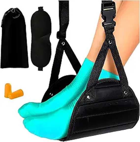 Compact Footrests for Flights That Offer Easy Hang 8 foot hammock mask earplugs