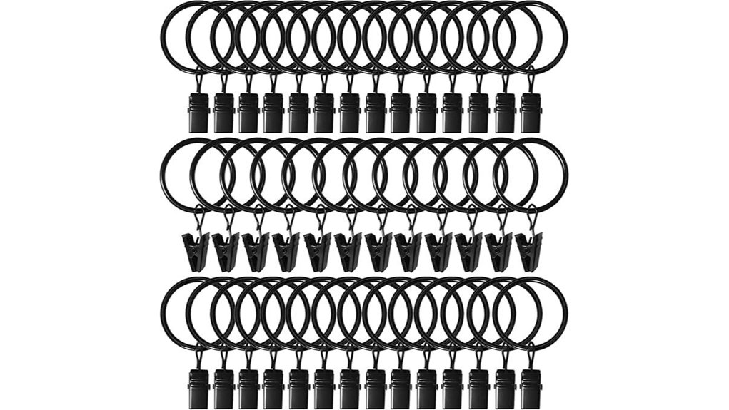 forty black clip rings