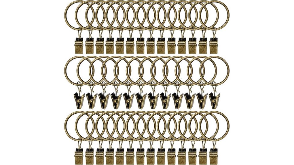 forty bronze curtain clips