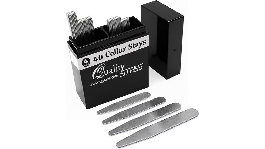 Collar Stays (Metal Travel Set) That Keep Your Shirts Crisp 6 forty steel collar stays