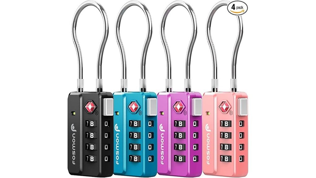 Travel Cable Locks for Lockers & Bags You’ll Love 15 fosmon 4 pack tsa locks