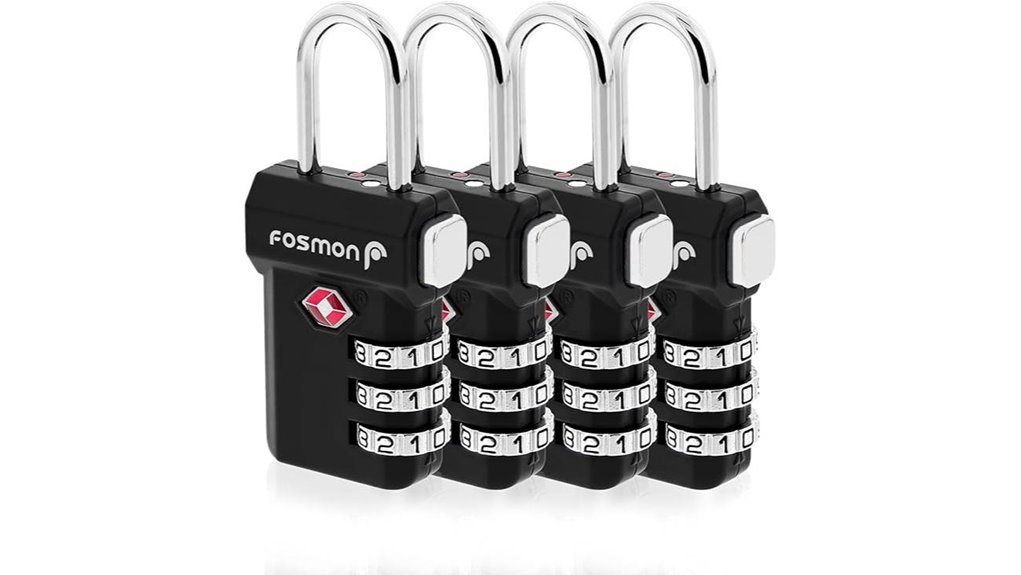 Top Luggage Locks with Inspection Indicators (Easy Check) 9 fosmon tsa 3 digit locks