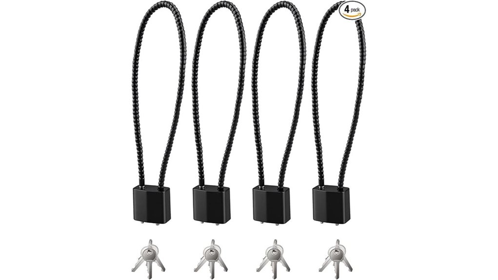 four 15 inch heavy duty locks